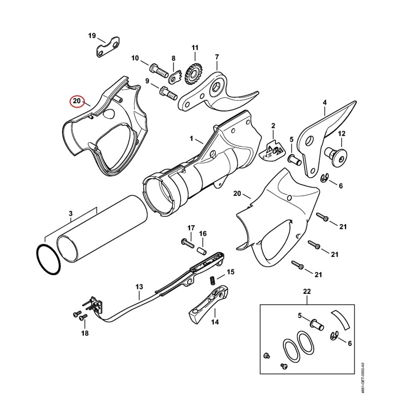 handle molding 48617900601 ORIGINAL STIHL