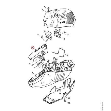 Monture de poignée 48517910601 ORIGINAL STIHL | NewgardenParts.com