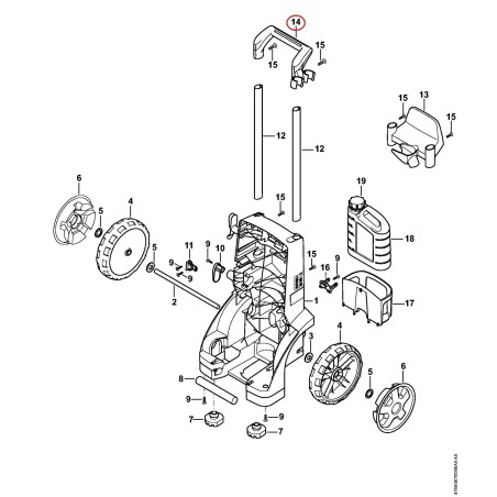 Semi-maniglia 47887910600 ORIGINALE STIHL | NewgardenParts.com