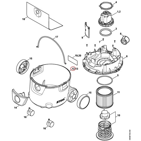 Recipiente 20 l 47847000800 ORIGINAL STIHL | NewgardenParts.com