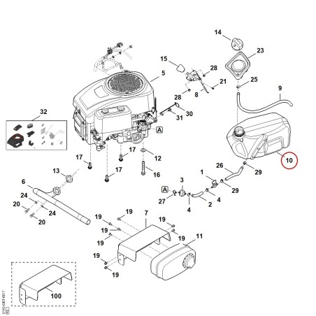 Réservoir d'essence 61403500400 ORIGINAL STIHL | NewgardenParts.com