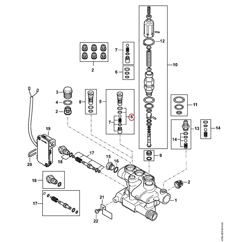 Set of gaskets 47570071003 ORIGINAL STIHL