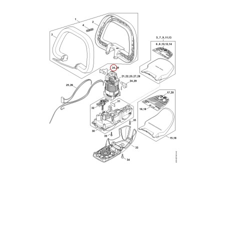 Set of carbon brushes 48126002700 ORIGINAL STIHL | NewgardenParts.com