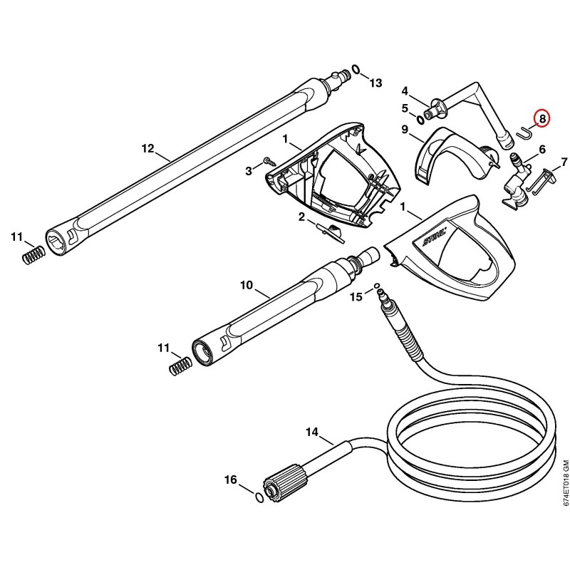 Etrier 49155050901 ORIGINAL STIHL