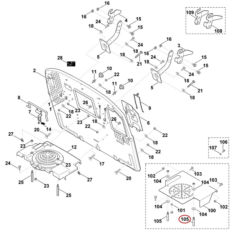Bolzen 61701625200 ORIGINAL STIHL