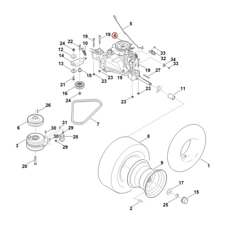 Transmisión T2-BDBF-2X3C-1NX1 61406400100 ORIGINAL STIHL | NewgardenParts.com