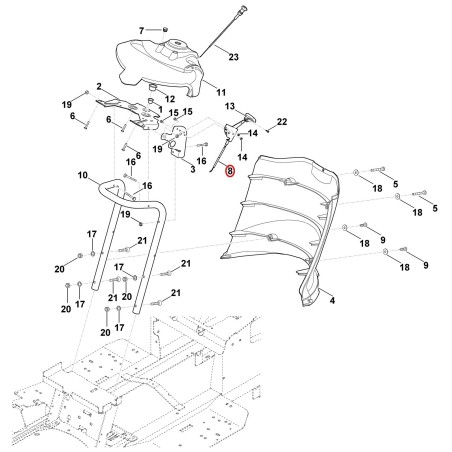 Cavo di comando acceleratore 61701801130 ORIGINALE STIHL | NewgardenParts.com