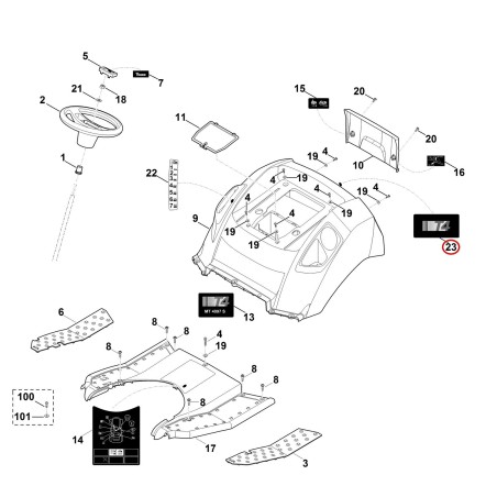 Autocollant 61659674460 ORIGINAL STIHL | NewgardenParts.com