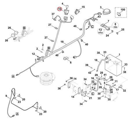 Interruttore d’accensione 61704302411 ORIGINALE STIHL | NewgardenParts.com
