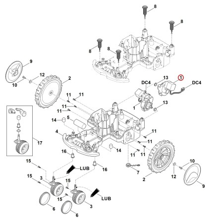 Antriebsmotor mit Getriebe 63016400100 ORIGINAL STIHL | NewgardenParts.com
