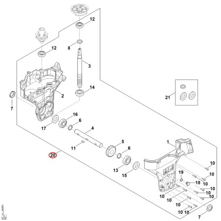 Getriebegehäuse kpl. 62416400591 ORIGINAL STIHL | NewgardenParts.com