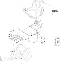 Asiento 61707600315 ORIGINAL STIHL | NewgardenParts.com