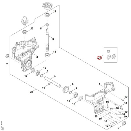 Set of seals 62410071009 ORIGINAL STIHL | NewgardenParts.com