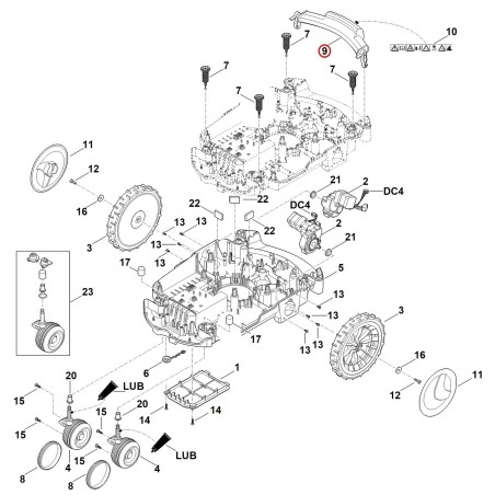 Poignée arrière 63097902201 ORIGINAL STIHL | NewgardenParts.com