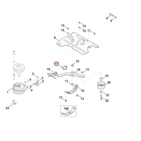 Etrier 61707641900 ORIGINAL STIHL | NewgardenParts.com