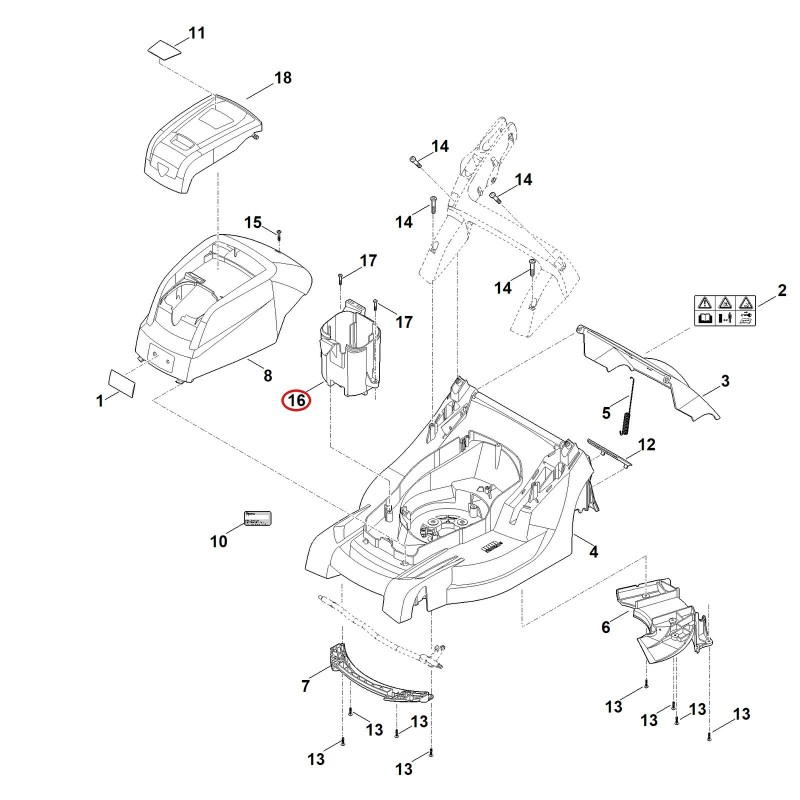 Support de batterie 63384030400 ORIGINAL STIHL Support de batterie 63384030400 ORIGINAL STIHL