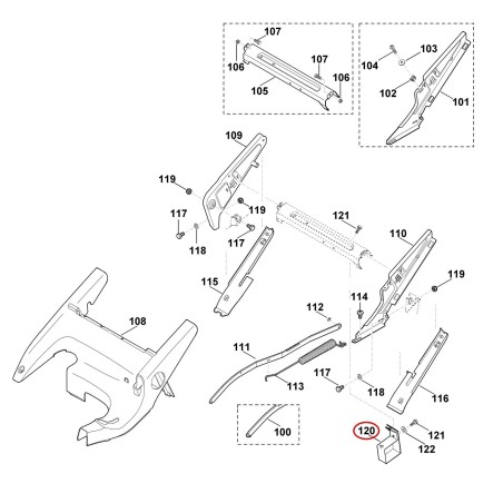 Support de batterie 63404030400 ORIGINAL STIHL | NewgardenParts.com