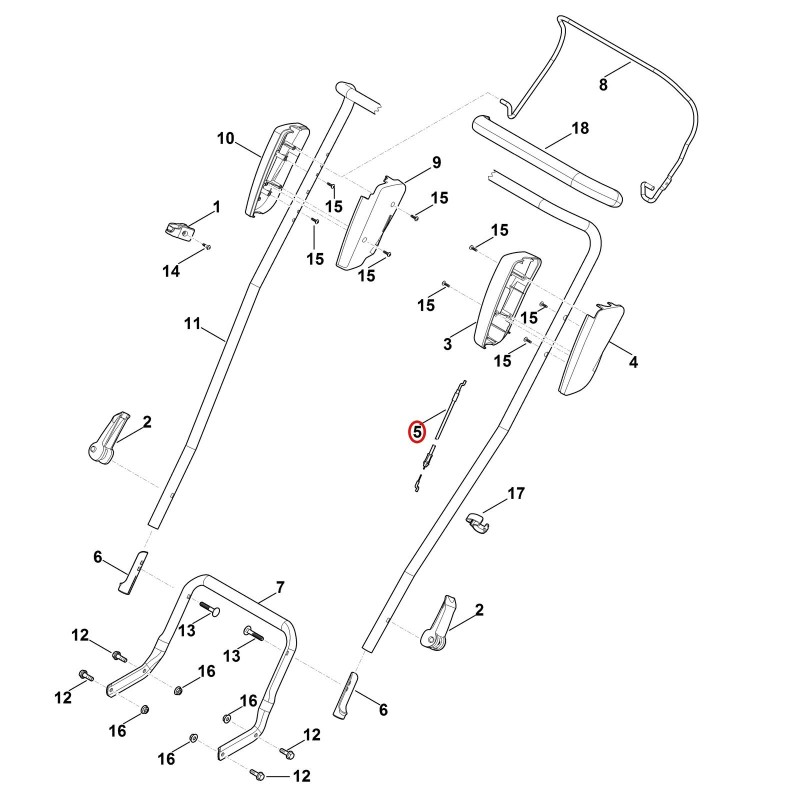 Cavo di comando 63837007500 ORIGINALE STIHL