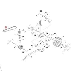 Correa trapezoidal 63647042100 ORIGINAL STIHL | NewgardenParts.com