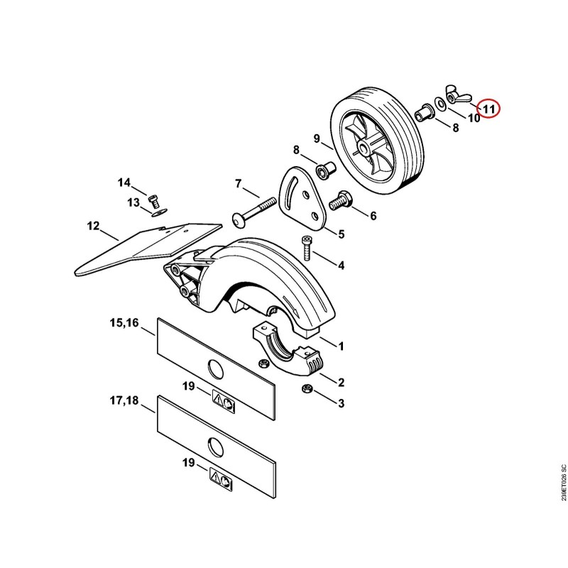 Mutter DIN315-M8 92456911100 ORIGINAL STIHL