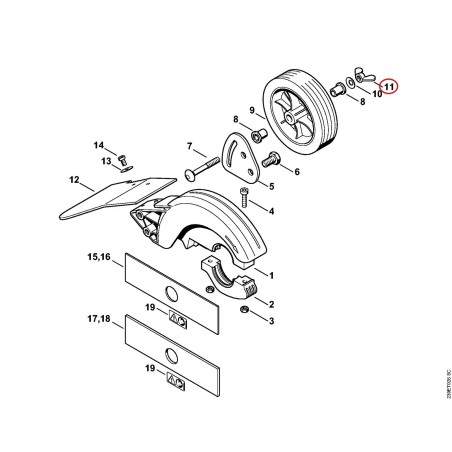 Écrou à ailettes M8 92456911100 ORIGINAL STIHL | NewgardenParts.com