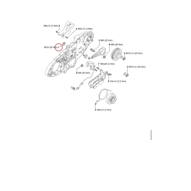Tuerca hexagonal M10 92202601300 ORIGINAL STIHL