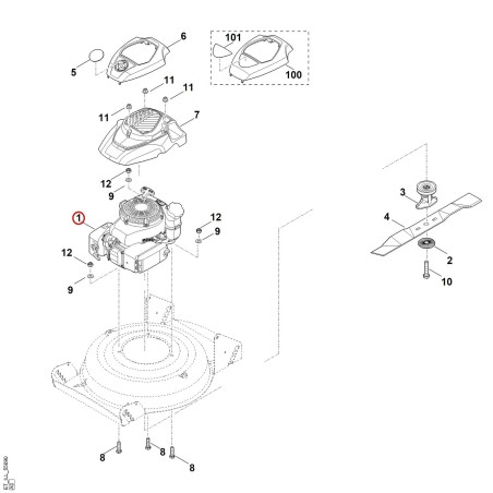 Moteur HD675 (HD675-3013) 63710111804 ORIGINAL STIHL | NewgardenParts.com