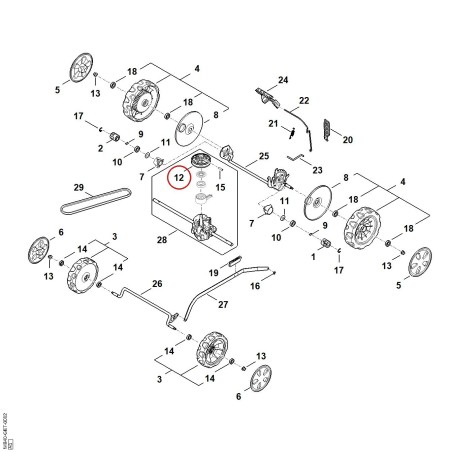 Polea de correa trapezoidal compl. 63587002500 ORIGINAL STIHL | NewgardenParts.com
