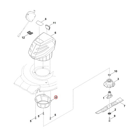 Mounting device 63507045400 ORIGINAL STIHL | NewgardenParts.com