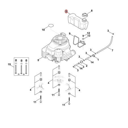 Réservoir d'essence 63783510400 ORIGINAL STIHL | NewgardenParts.com