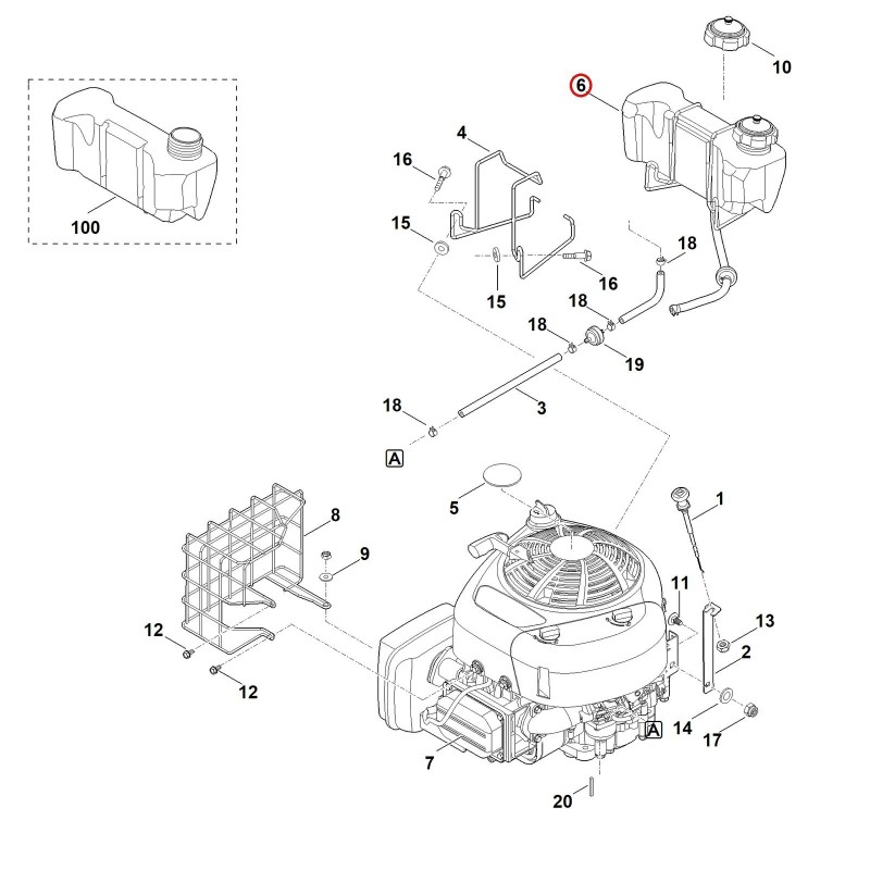 Fuel tank kit 63750071025 ORIGINAL STIHL