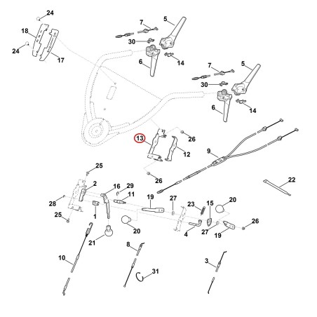 Support droite 63757036905 ORIGINAL STIHL | NewgardenParts.com