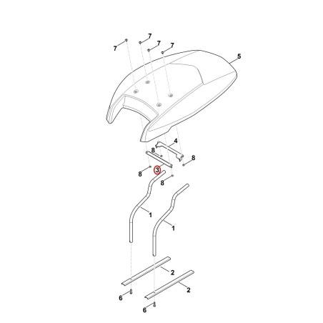 Soporte delantero 69097036910 ORIGINAL STIHL | NewgardenParts.com