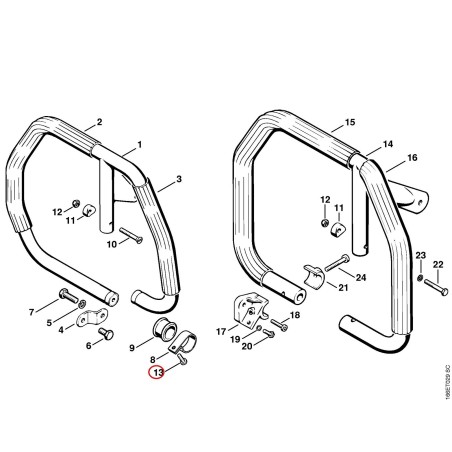 Vis cylindrique M5x18 90482161010 ORIGINAL STIHL | NewgardenParts.com