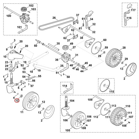 Rodamiento de bolas 6001-2TRS 95030035297 ORIGINAL STIHL | NewgardenParts.com