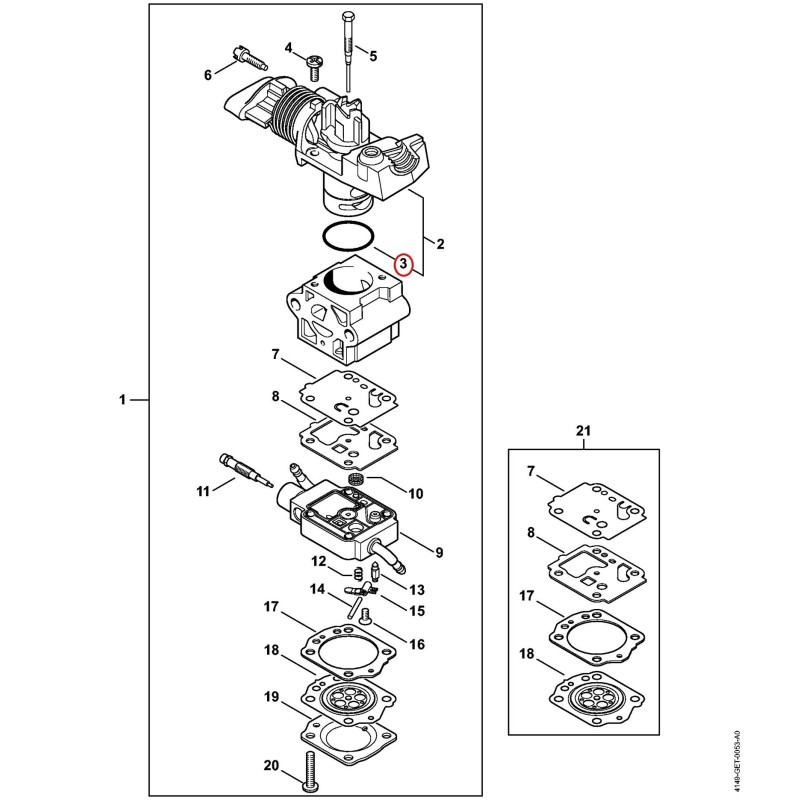 O-ring 20x0.5 96459452130 ORIGINAL STIHL