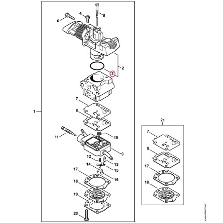 O-ring 20x0.5 96459452130 ORIGINAL STIHL | NewgardenParts.com