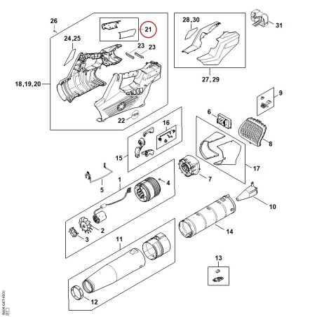 handle molding BA047900600 ORIGINAL STIHL | NewgardenParts.com