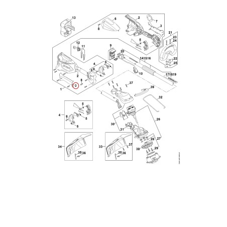 Cubierta de la empuñadura FA047900600 ORIGINAL STIHL | NewgardenParts.com