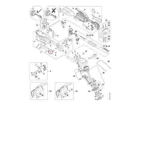 Cubierta de la empuñadura FA057900600 ORIGINAL STIHL | NewgardenParts.com