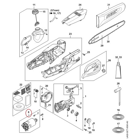 Electric motor LA026000202 ORIGINAL STIHL | NewgardenParts.com