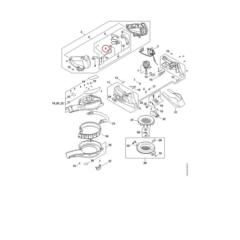 Commutateur SA024300500 ORIGINAL STIHL