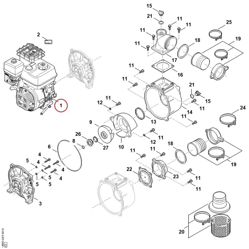 EHC 705.0 Engine (EHC705-0001) VB050111800 ORIGINAL STIHL
