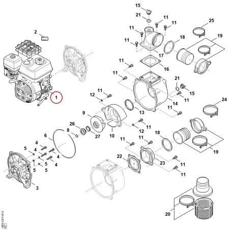 Motor EHC 705.0 (EHC705-0001) VB050111800 ORIGINAL STIHL | NewgardenParts.com