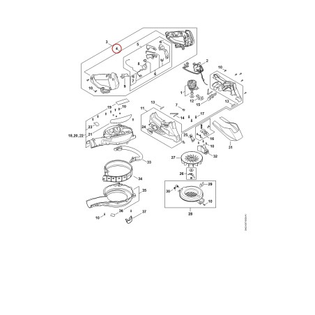 Handle half SA027901100 ORIGINAL STIHL | NewgardenParts.com