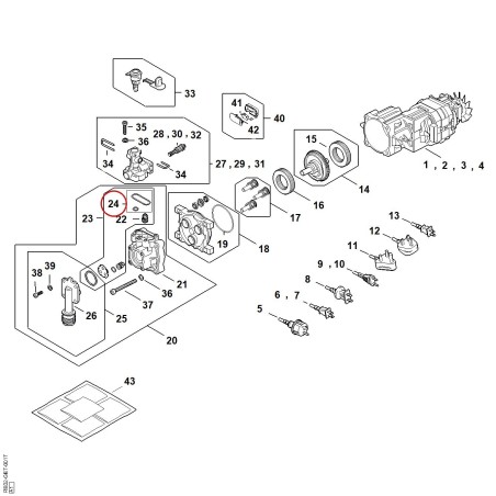 Juego Anillo de junta circular RE020070810 ORIGINAL STIHL | NewgardenParts.com
