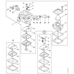 Carburetor Repair Kit RB-273 Z000001K129 ORIGINAL STIHL | NewgardenParts.com