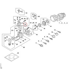 Etrier RE027106610 ORIGINAL STIHL | NewgardenParts.com
