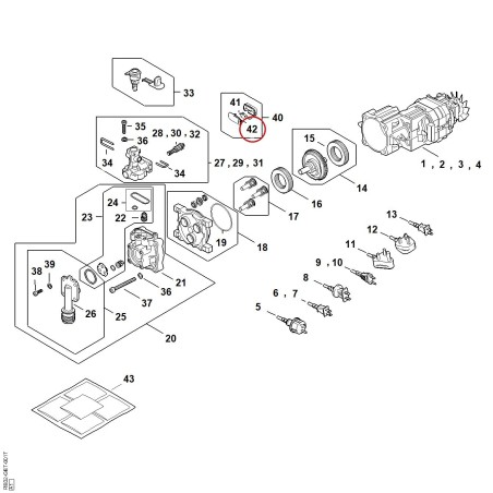 Etrier RE027014600 ORIGINAL STIHL | NewgardenParts.com