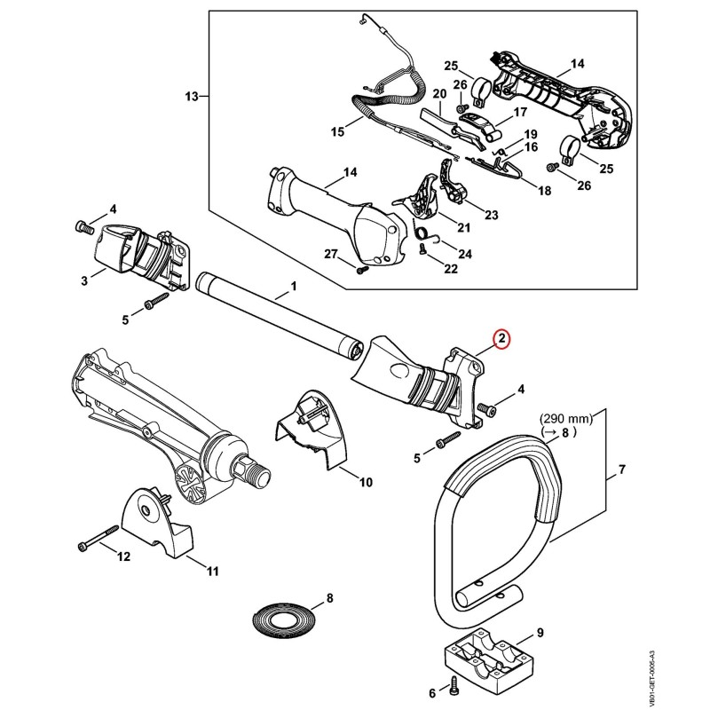 Griffrohrhalter VB017903200 ORIGINAL STIHL